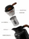 304 Stainless Steel Insulated Kettle Coffee Pot Household Tea Brewing Hot Water Kettle with Tea Strainer Large Capacity High-End Kettle