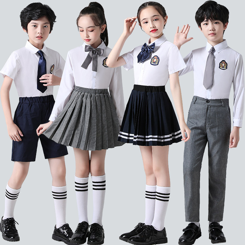 June 1 children's chorus costumes primary and secondary school students British style school uniforms class uniforms graduation photos kindergarten performance costumes