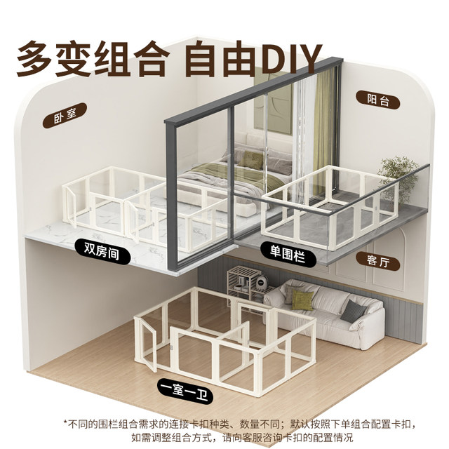 Pet Fence Transparent Acrylic Dog Fence Indoor Splicing Isolation Dog Barrier Dog Cage Anti-Escape Small Dogs