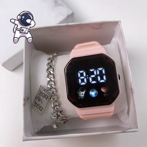 Детские электронные милые высококачественные космические часы, простой и элегантный дизайн
