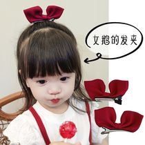 Childrens online red new hairpin butterfly knot girl baby princess girls card hairpin clip hair accessories adorned with cute