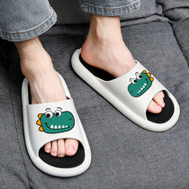 Slippers Mens Summer Home Cartoon Thick Bottom Non-slip Bathroom Bath Home Advanced Lovers Cool Slippers Men Outwear