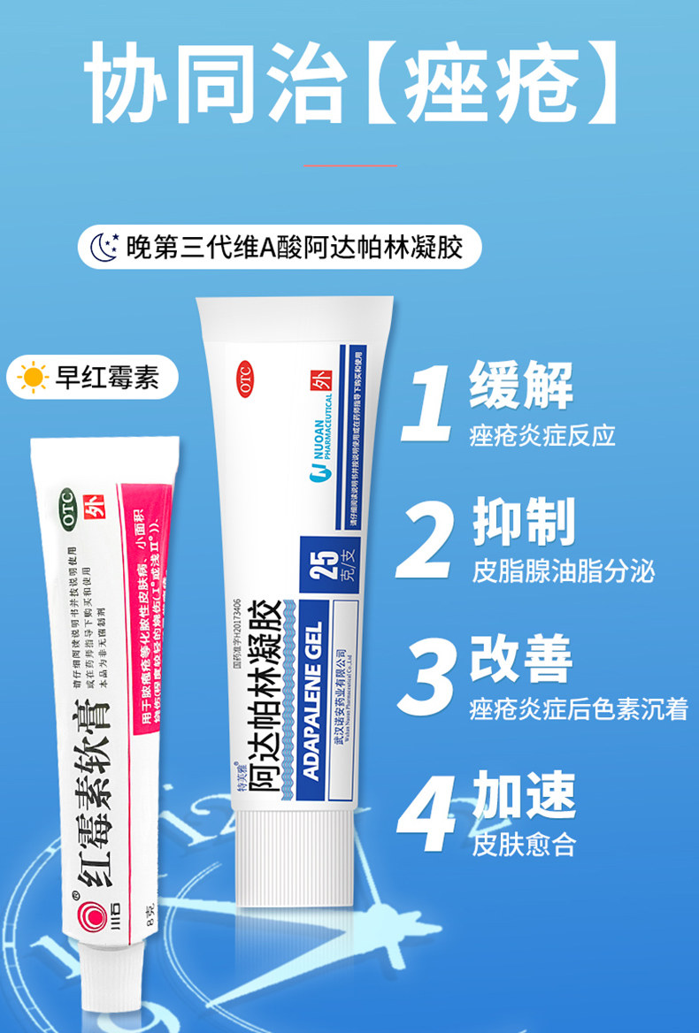 川石   红霉素软膏  抗菌消炎  祛痘 皮炎 烫伤   8g/支