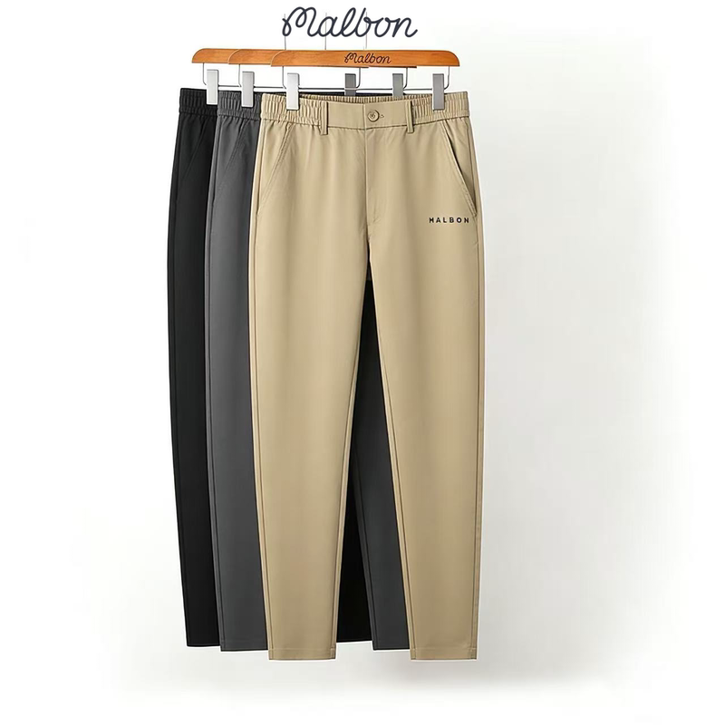 26 New Spring, Summer, and Autumn Korean Malbon Golf Clothing Men's Outdoor Sports Breathable Versatile Long Pants Golf Uniform