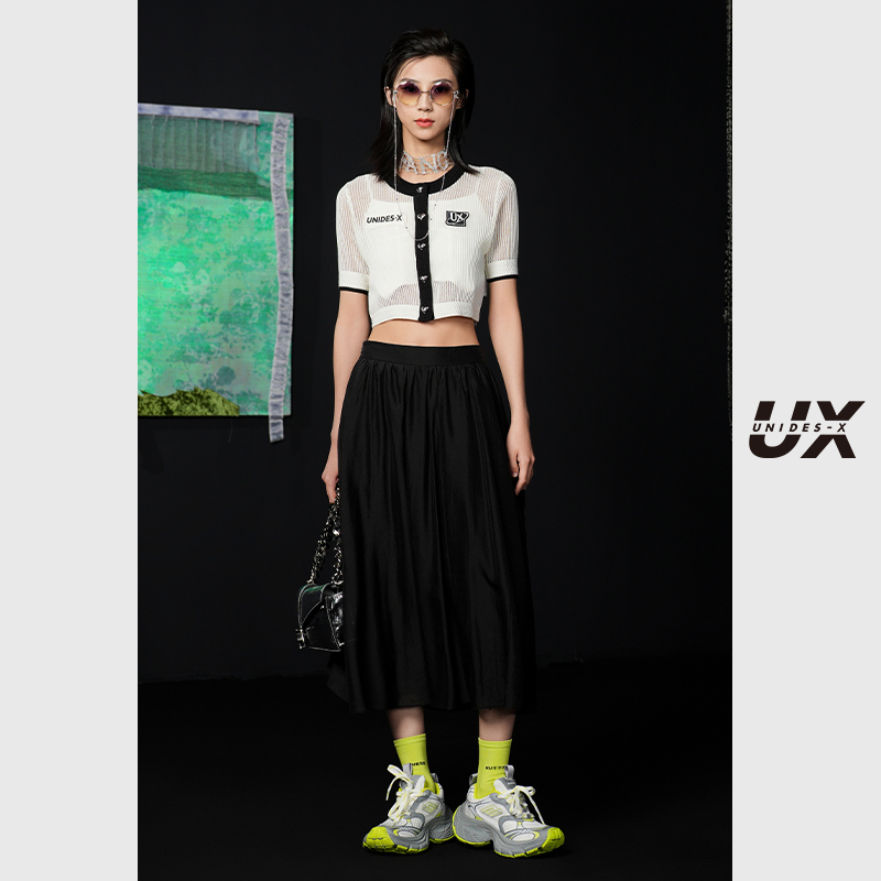 Unidesxux New Floral Gauze Skirt Dk203004A190 Unidesxux New Floral Gauze Skirt Dk203004A190