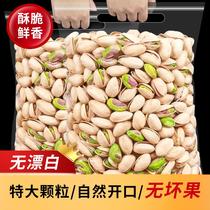 Old-brand Rainbow pistachio original color unbleached extra large particles bulk weighing whole box 10 catties snack nuts