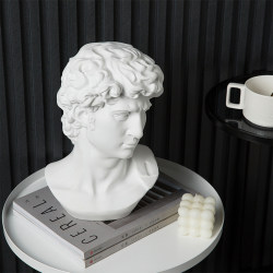 David Figure Sculpture Ornament Small Plaster Statue Resin Art Head Wine Cabinet Nordic Home Living Room Decoration
