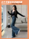 2025 new autumn retro bootcut jeans for women, high-waisted, slimming, big-footed, flared pants 150cm taller