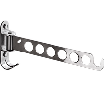 Folding clothes drying rack bay window retractable clothes drying rod stainless steel indoor bathroom toilet wall invisible cool clothes artifact