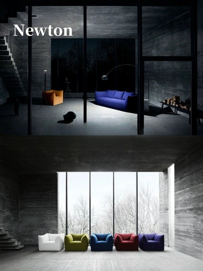 Le Bambole意式单人设计师创意服装店客厅懒人椅牛角面包布艺沙发