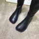 South Korea's Dongdaemun 2024 Autumn and Winter New Square-Toe Retro Flat Elastic High Boots British Style Riding Boots