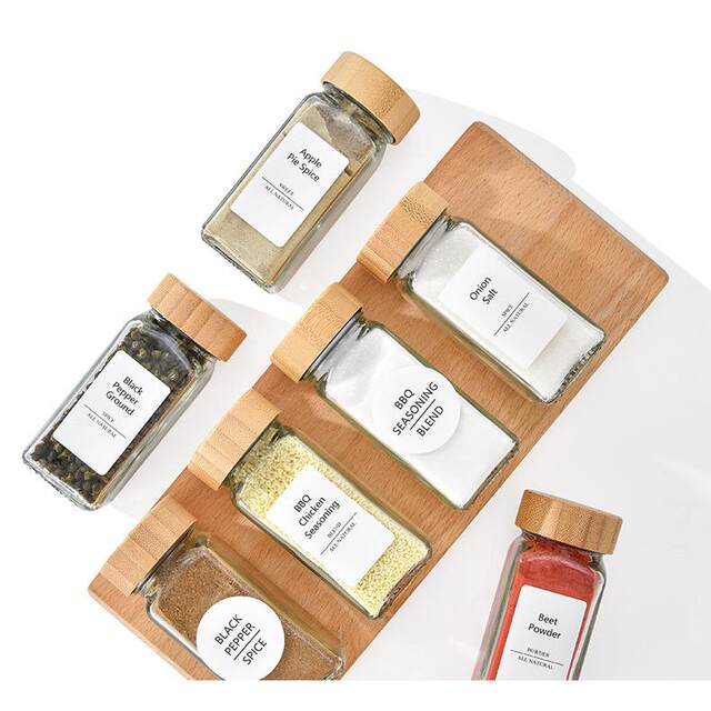 Condiment bottle storage rack creative home kitchen condiment storage rack glass sealed condiment jar combination set small bottle