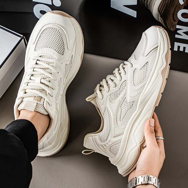 Men's Shoes 2025 Autumn New Breathable Mesh Shoes Running Sneakers Men's Casual Travel Shoes Versatile Dad Shoes