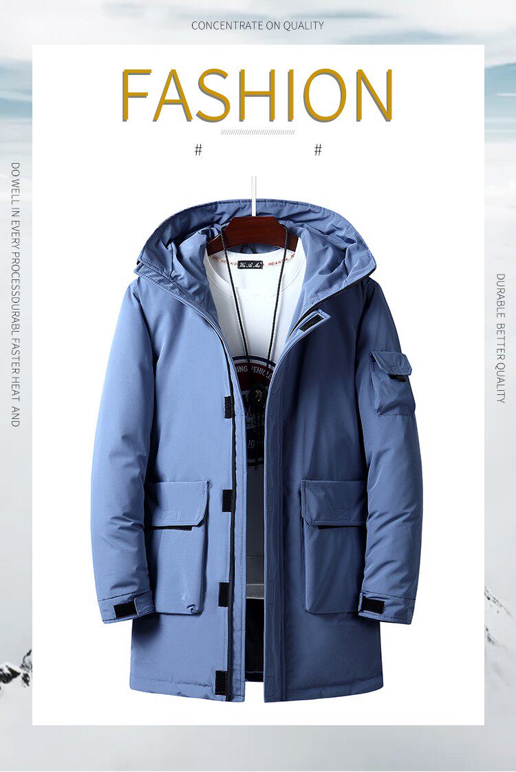 товар из китая lengthen men down jacket fashion winter warm thick 90% white 16eme nord