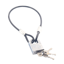 Electric vehicle anti-theft wire rope lock motorcycle lock 304 stainless steel wire rope rubber-coated pressed aluminum sleeve can be customized