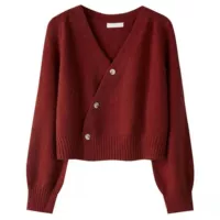Бордовый кардиган