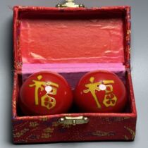 Tai Chi exercise ball dragon and phoenix fitness ball hollow ring steel ball massage hand ball for the elderly Tai Chi handball