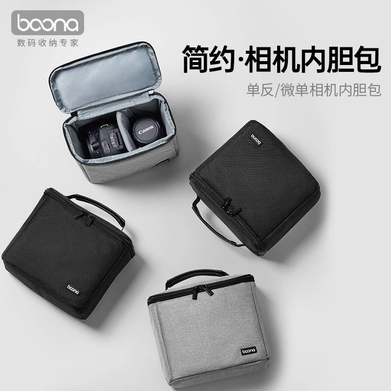 一眼レフカメラライナーバッグマイクロ一眼レフ収納バッグ、Fuji Canon EOS Sonyポータブルカメラ収納バッグ保護カバーに適合