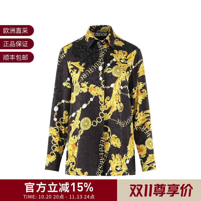 [Premium Selection] Vjc Versace Women's Mid-Length Long-Sleeve Shirt 75Hal222 Ns289
