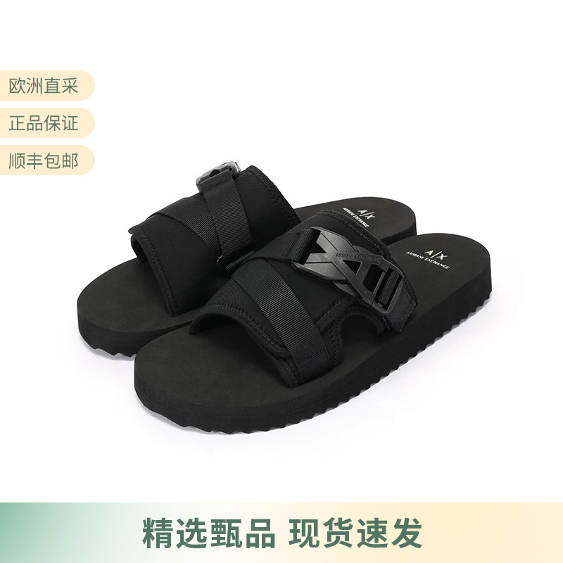 Ax Armani Men's Buckle-Decorated Sports Slippers and Beach Shoes Xup016 Xv961 Ax Armani Men's Buckle-Decorated Sports Slippers and Beach Shoes Xup016 Xv961