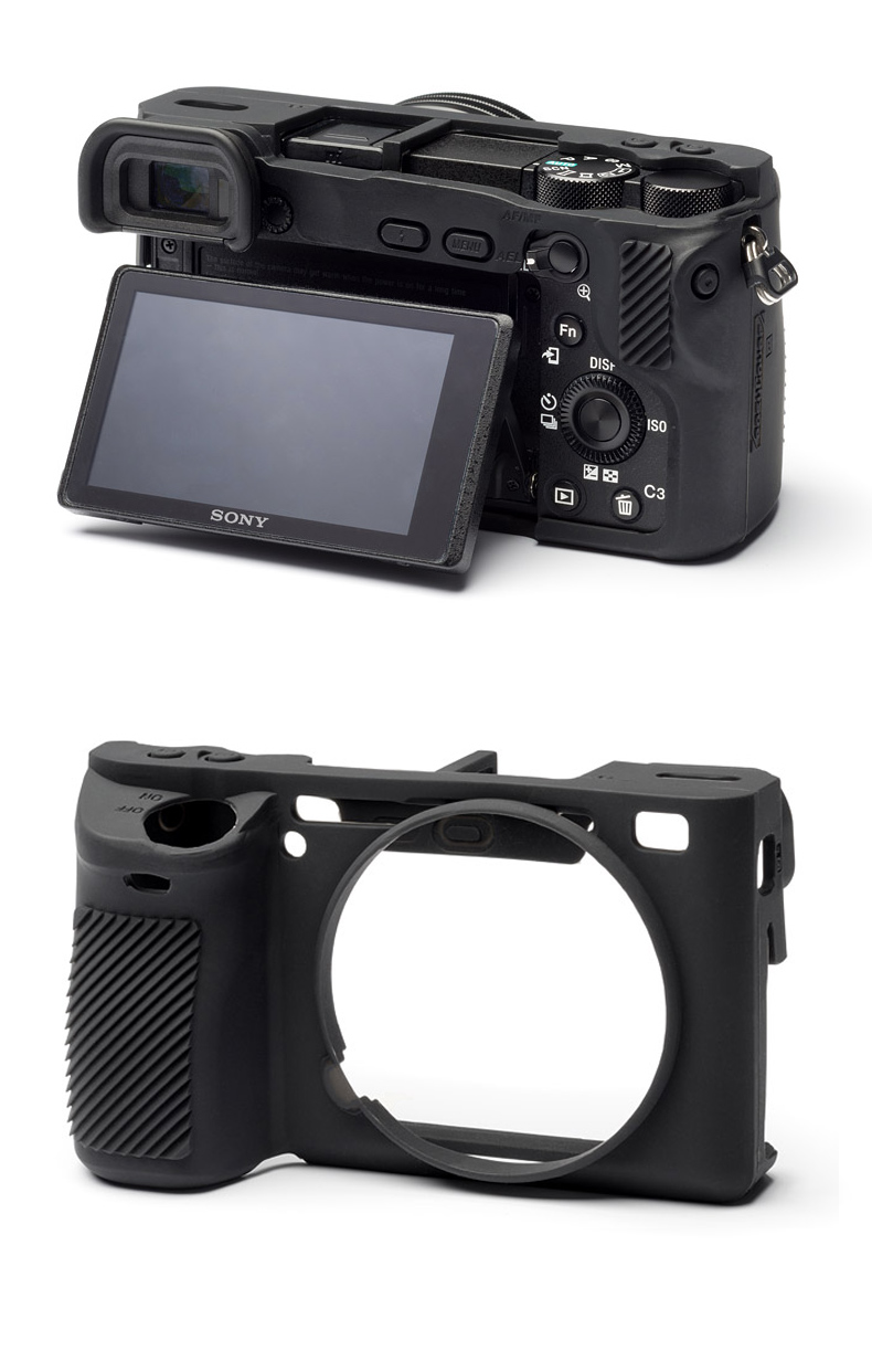 EasyCover Hà Lan Magic Shield Camera Silicone Case Sony Sony A6500 Đen Ngụy trang Máy ảnh DSLR ILCE-6500M Vỏ cao su Bao da Máy ảnh kỹ thuật số Phụ kiện chụp ảnh - Phụ kiện máy ảnh DSLR / đơn túi đựng máy ảnh sony