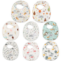 2023 new Korean style ins saliva towel waterproof baby pure cotton bib baby round cute bib newborn baby