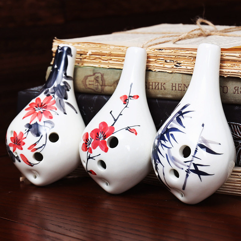 Beginner entry 6-hole alto C-tune ocarina student classroom instrument six-hole AC ocarina performance level