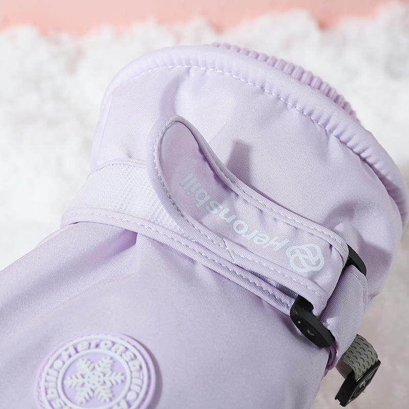 Women's Winter Ski Gloves with Fleece Lining, Thickened for Warmth, Cotton, Cold-Proof, Windproof, Waterproof, Touchscreen Compatible, Motorcycle Riding Gloves for Men