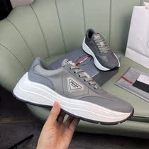 Prada Prada Mens Net Face Breathable Lacing Plate Shoes Casual Sneakers Splicing Running Shoes Old Daddy Shoes