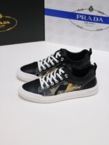 Prada Prada 2022 Fall New Collision Color Letter Printed Flat Bottom Men Casual Shoes Board Shoes