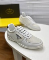 Prada Prada New Parquet Inverted Triangle Logo Logo Loo Fly Weave Breathable Casual Sneaker Mens Shoes