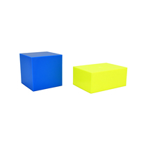 Primary Mathematics 1235th grade teaching tools high quality plastic minus cube cube 10 cm stereo model rectangular and square understanding three view geometric shape demonstration model model