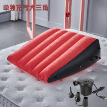 Interesting inflatable sofa large triangle slope cushion clearance sale with air pump in stock