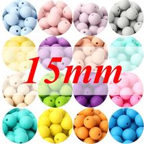 20pcs 15mm Baby Round Silicone Beads Food Grade DIY Teethers