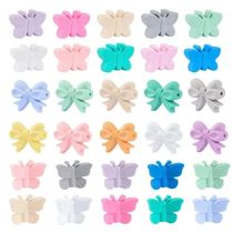 Bowknot 10pcs lot Silicone Beads DIY Food Grade Silicone Tee