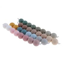 New Color 100PC Silicone 15mm Round Baby Teether Loose Bead