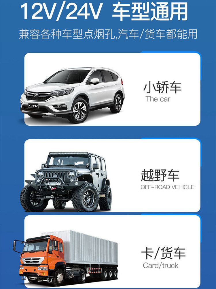 Car Cup Charger with Dual Cigarette Lighter Adapter, Three USB Ports, Multifunctional Ambient Light Cup Charger