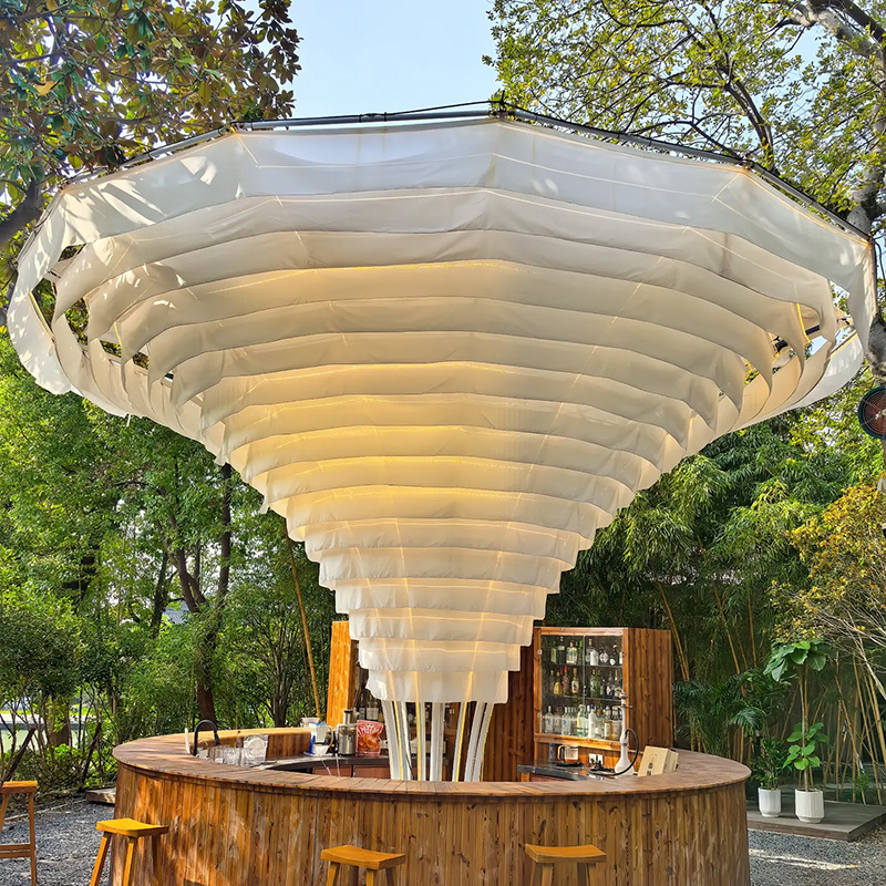 Internet-Famous Cloud-Shaped Bar Tent, Sun-Proof and Rain-Proof, Resort Beach Open-Air Bar Patio Tornado Canopy Tent