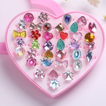 New Childrens Ring Cartoon Girl Princess Jewellery Crystal Gem Diamond Toy Girl