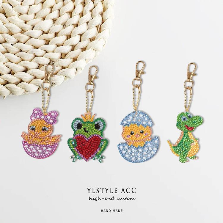2025 Cross-Border Diamond Painting Keychain Cartoon Irregular Shape Diamond Small Pendant Handmade Children's Ornament 5D Shiny Diamond Sticker 2025 Cross-Border Diamond Painting Keychain Cartoon Irregular Shape Diamond Small Pendant Handmade Children's Ornament 5D Shiny Diamond Sticker