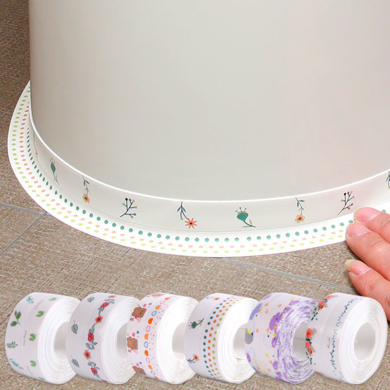 Toilet Edge Beauty Stitch Sticker Waterproof mildew Base u type adhesive tape make-up room wall angle toilet slit sealing strip
