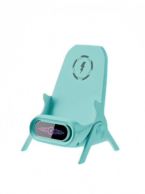 2025 New Wireless Charging Phone Stand Bluetooth Speaker Charging 5-in-1 Portable Multifunctional Universal Foldable Desktop Stand Alarm Clock High-Quality Sound Internet Celebrity Lazy Watching Tv Gadget