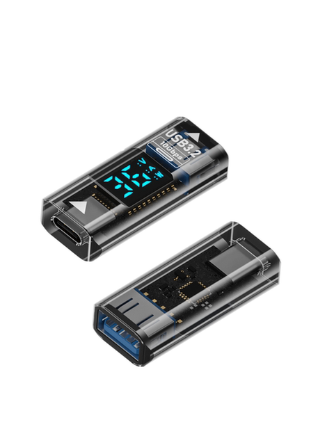 Suitable for Apple 15/16 Charging Adapter Type-C Female to USB Female Digital Display Transparent Converter Pd36W Fast Charging Data Cable Otg Interface Iphone14Pro Mobile Phone Converter Car Mount