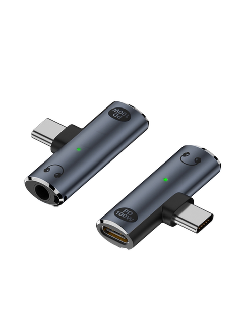 Suitable for Apple 16 Headphone Adapter iPhone 15 Pro Max Converter 15Plus Audio Adapter Cable Two-In-One Pd100W Charging Typec Mobile Phone to 3.5mm Listening and Calling Cable Control