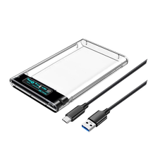 Real-time monitoring of mobile hard disk box 2 5-inch universal Type-C mobile phone suitable for ASUS Lenovo Xiaoxin HP laptop solid-state mechanical sata smart digital display external box 5Gbps