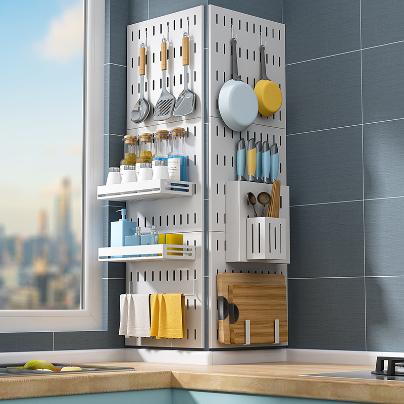 Hole-Free Dongle Board Wall Kitchen Wall Kitchen Wall Shelve Wall-mounted Hook rack Home Supplies Grand total