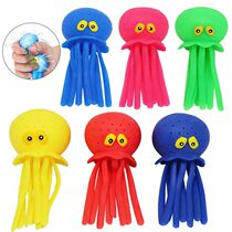 6 Colors Sponge Absorbrent Octopus Baby Bath Toys Squeezing S
