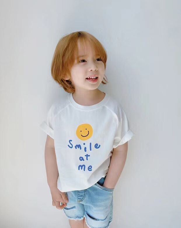 Outer single Rj baby kid smiley T-shirt