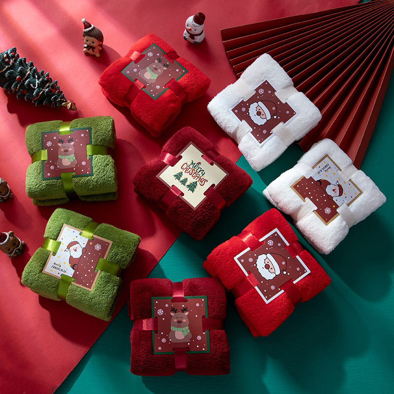 Christmas Gifts, Christmas Towels, Souvenirs, Paired with New Year Towels, Creative Holiday Gifts for Annual Meetings, Gift Towels