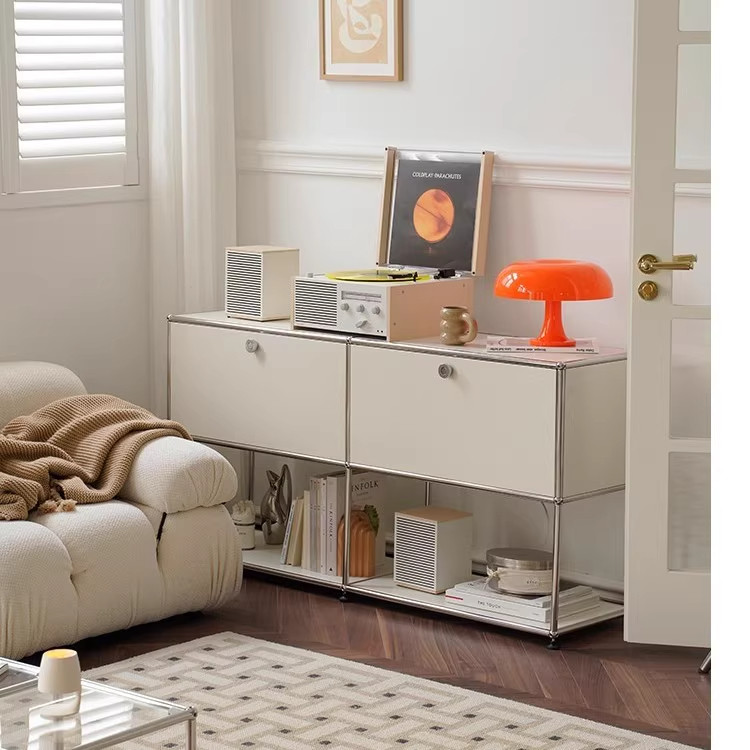 中古不锈钢模块组合USM餐边柜客厅电视柜置物斗柜定制储物柜靠墙